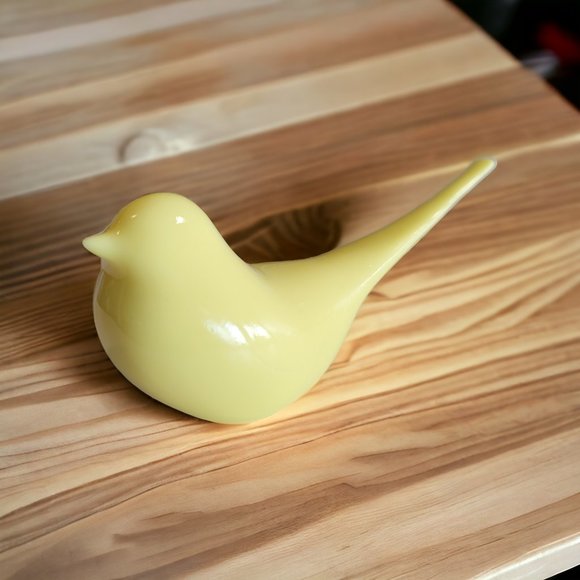 Mid Century Modern Modwing Bird Figurine 3d Resin Eames 60s Yellow MEDIUM - Picture 3 of 3